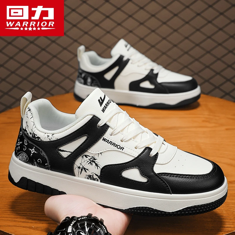 回力男鞋春季新款男士皮面国潮风厚底休闲鞋青少年时尚潮流板鞋