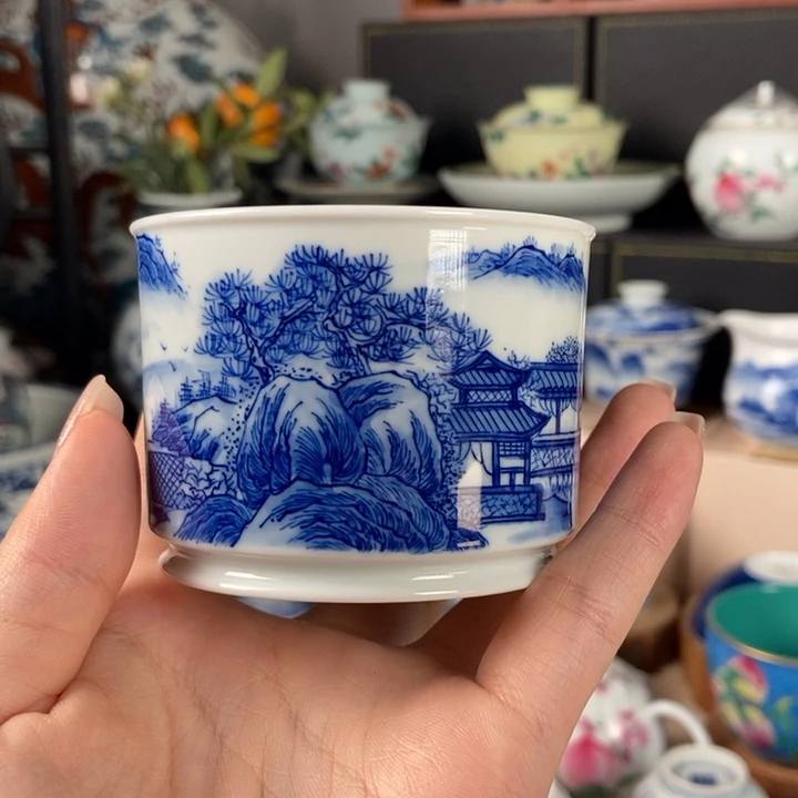 杯折葵非器山水直口杯
