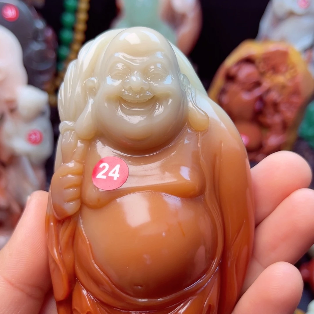 寿山石弥勒佛摆件