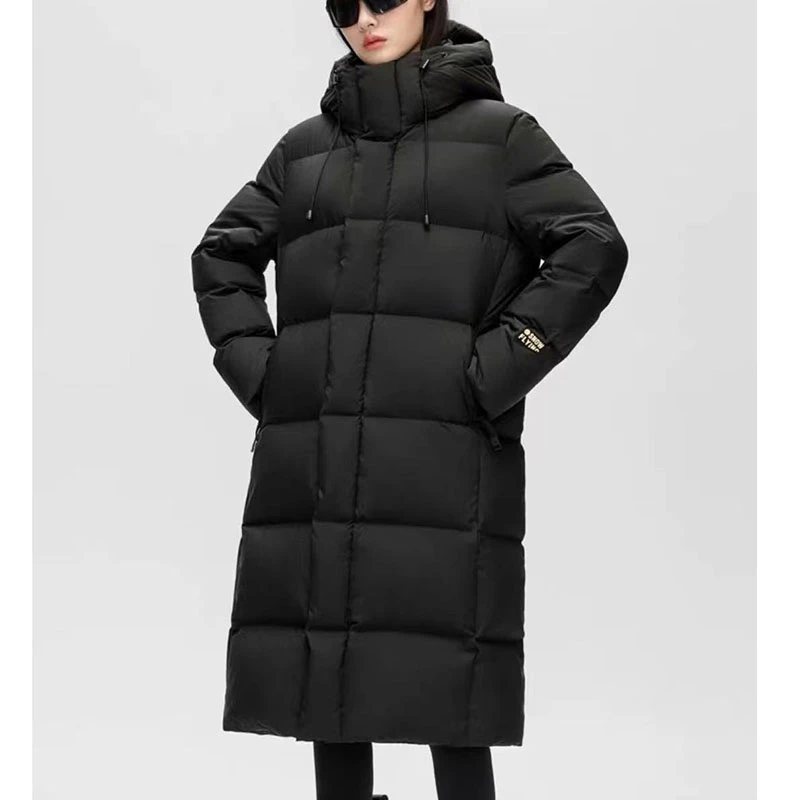 新款加厚抗寒男女情侣同款长款鹅绒服ER6990