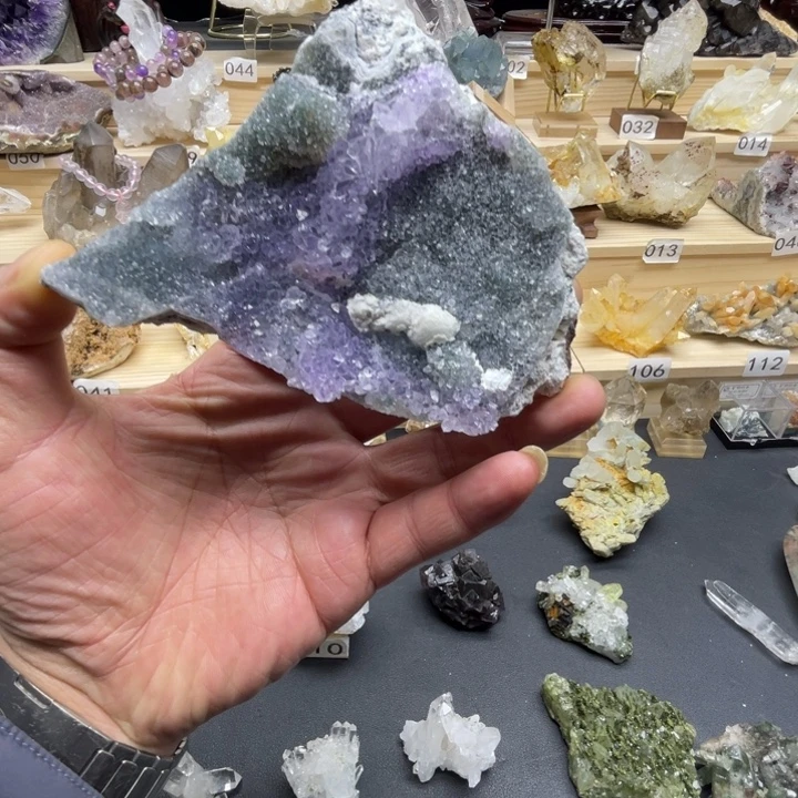 石材天然巴西异象水晶家居摆件