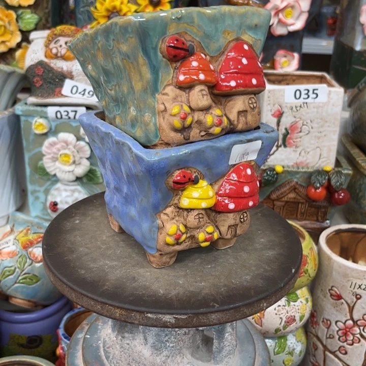 紫砂花盆粗陶材质多肉花盆