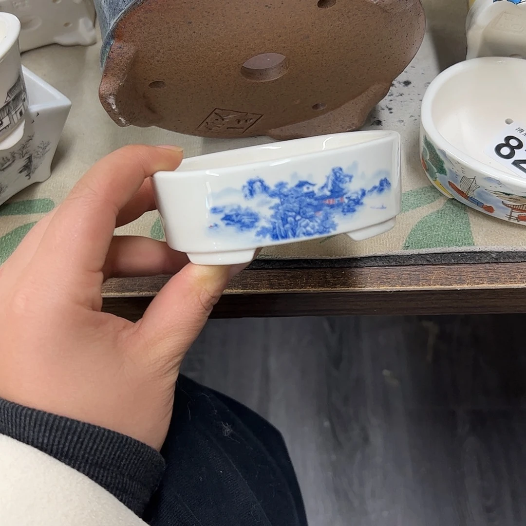 吾***省紫砂花盆023号瑕疵10/8/3.5cm