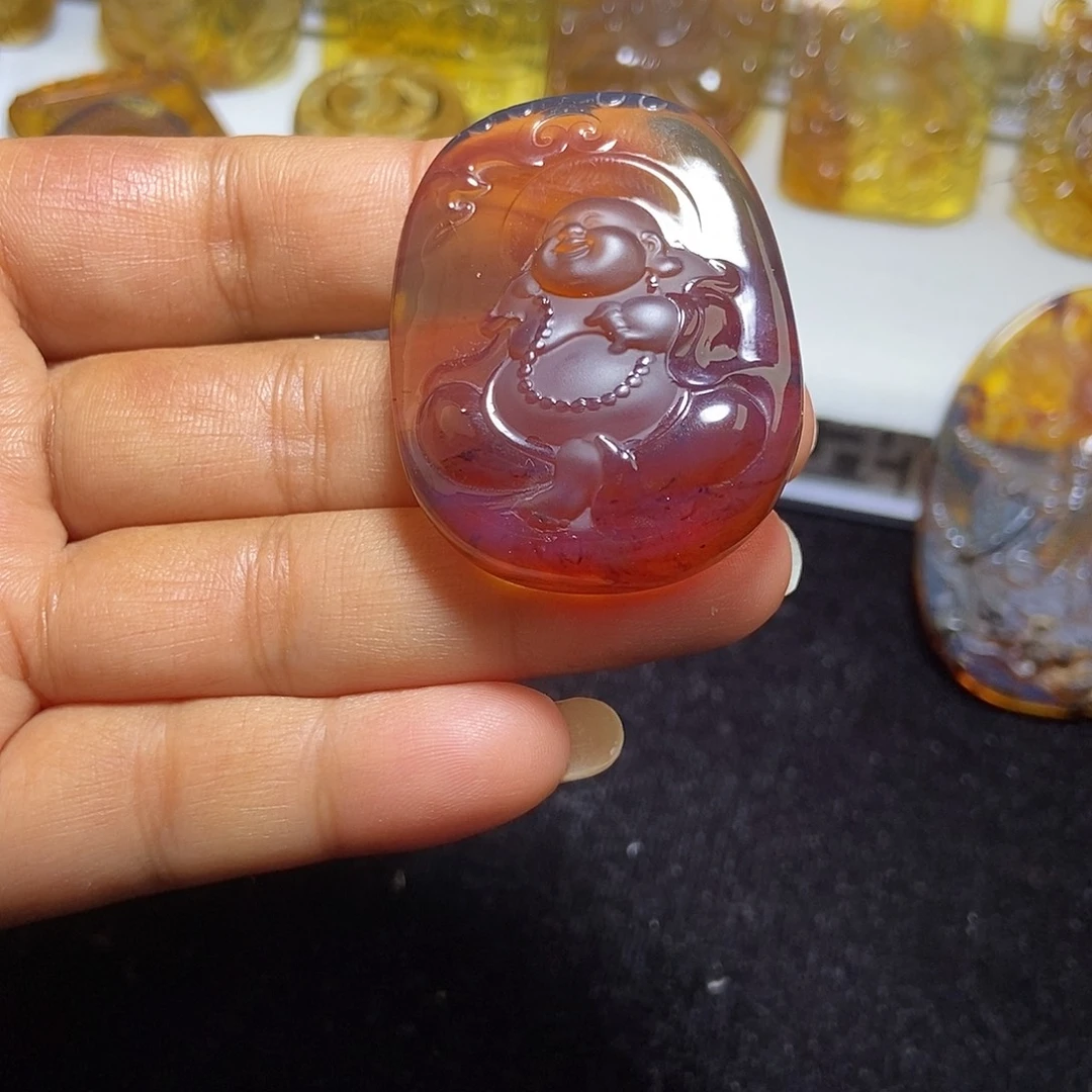 琥珀未镶嵌颈饰缅甸天然琥珀吊坠