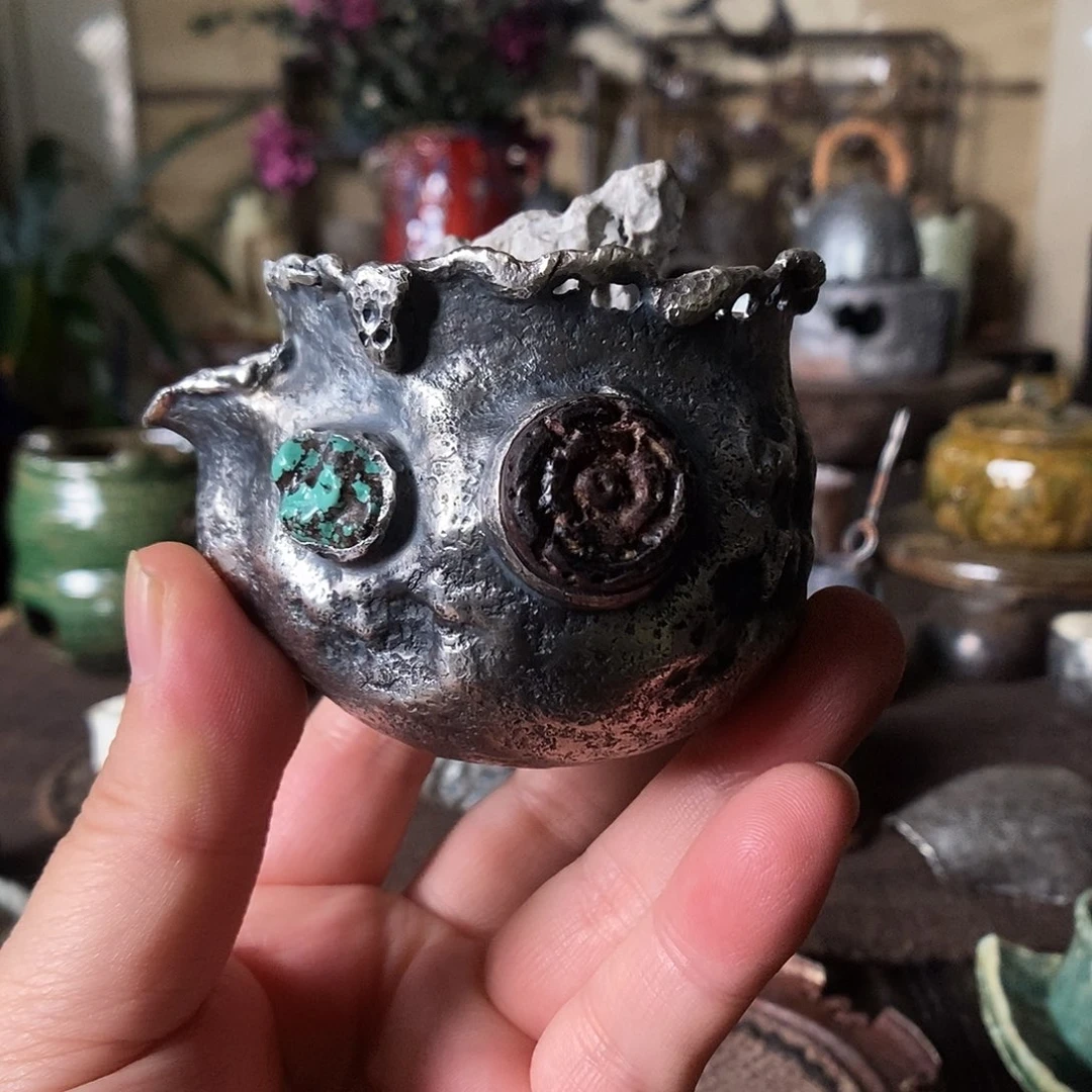手工制作柴烧茶具