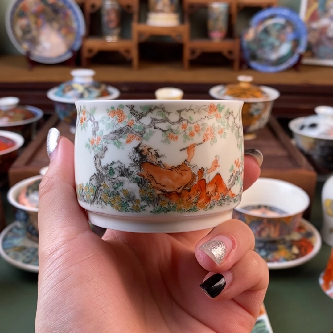 手工手绘陶瓷桃花源