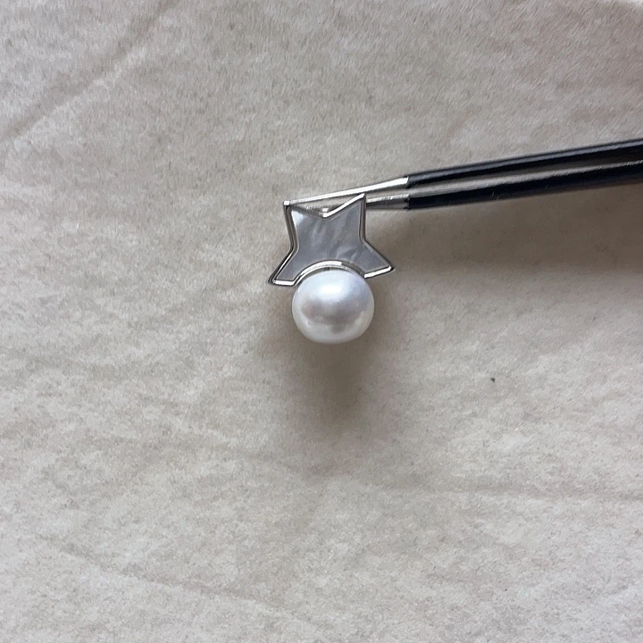 吊坠(不含链)海水珍珠银S925镶嵌