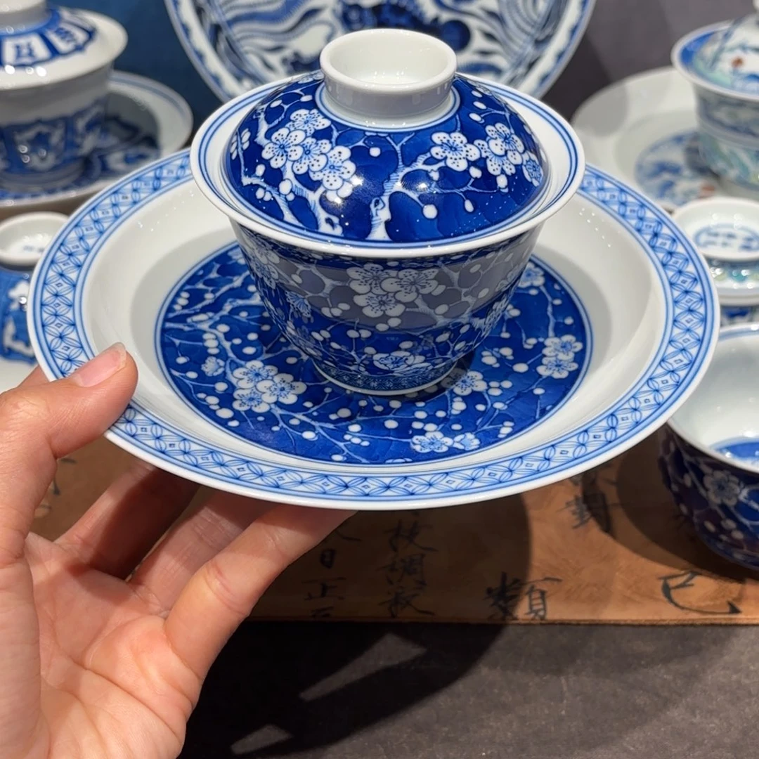 瓷片手工手绘陶瓷茶具