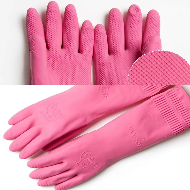 韩国进口komax纯橡胶做家务洗碗擦地洗衣服防水耐用乳胶厨房手套