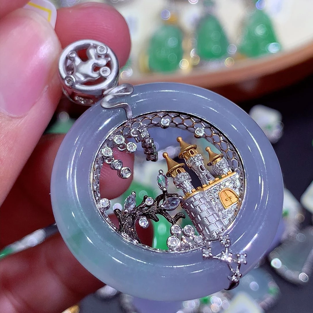 翡翠未镶嵌吊坠(不含链)