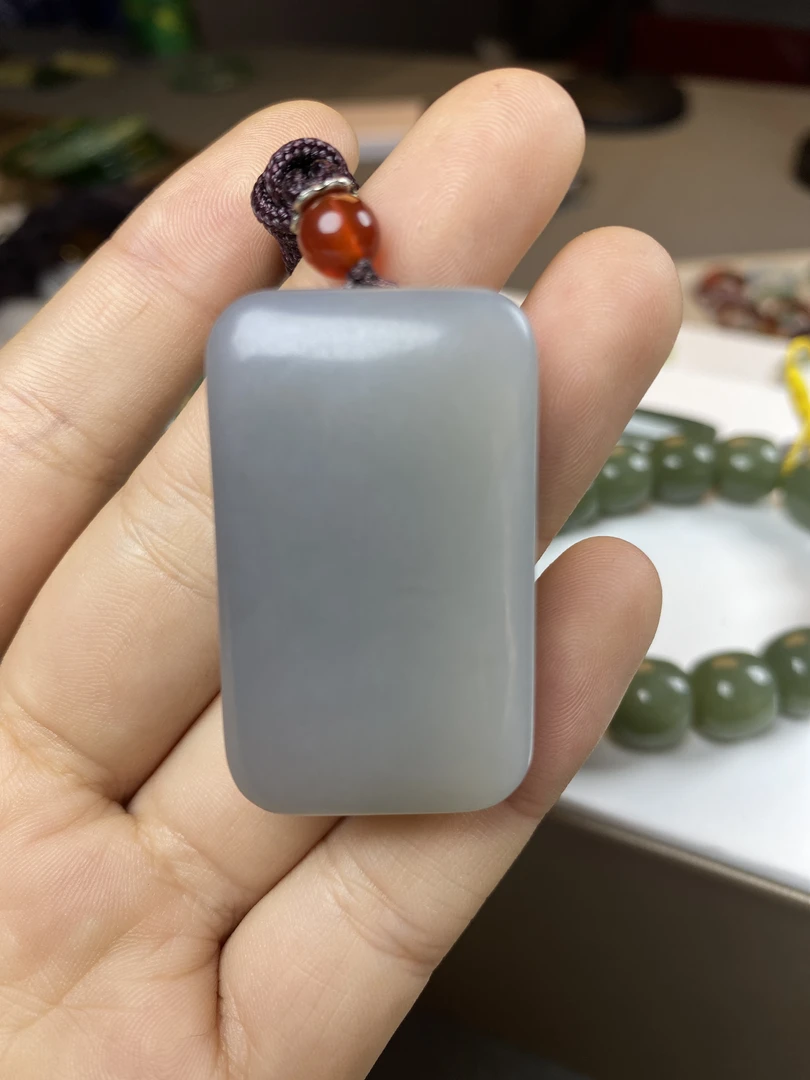 和田玉烟紫无事牌