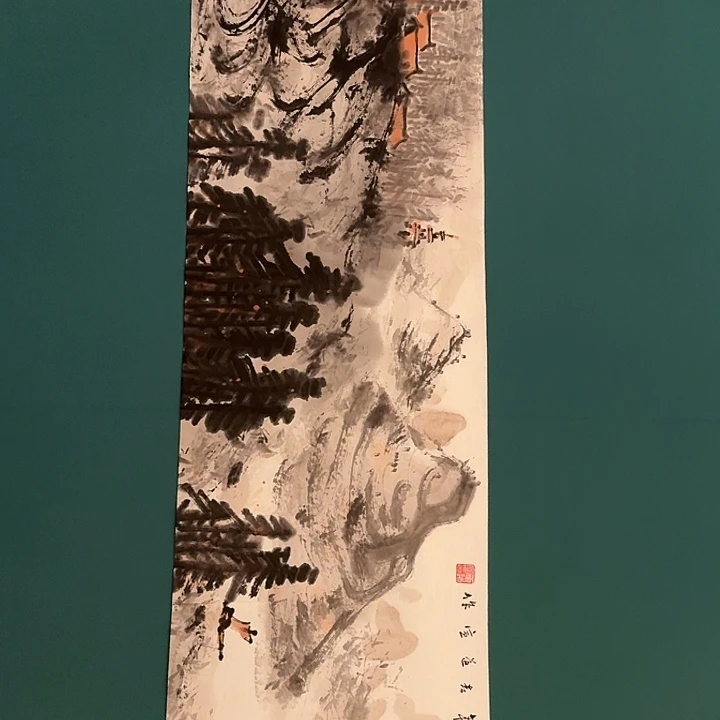 国画董老师画作画作
