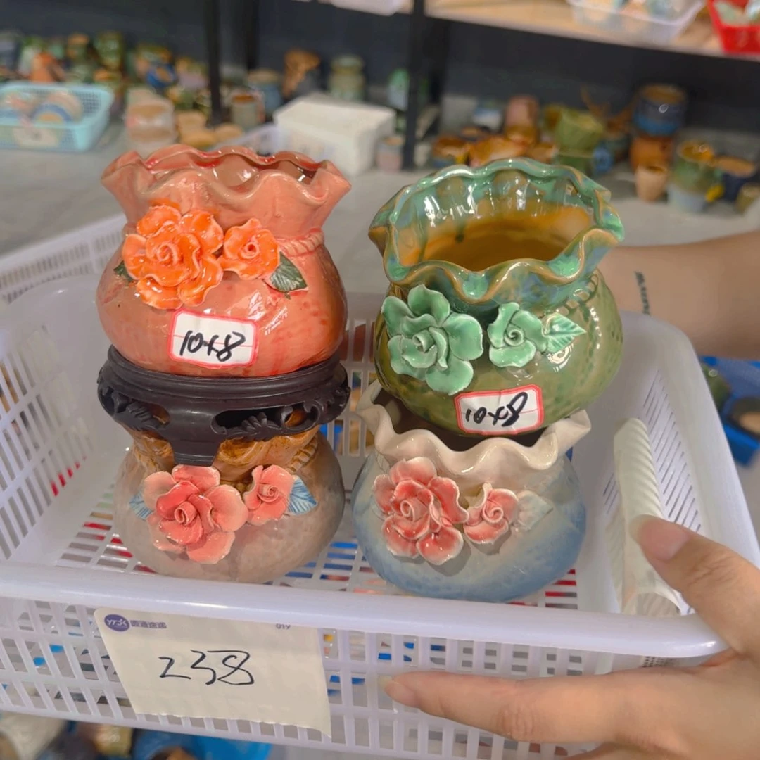 紫砂花盆醋淘宝粗陶