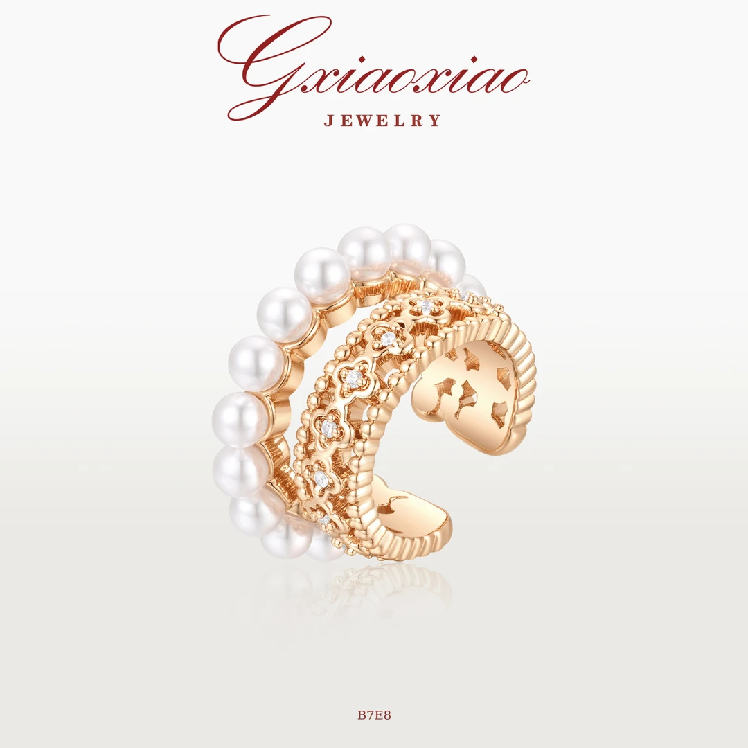 G XIAOXIAO 镀K金 法式气质高级感精致百搭耳夹 B7E8