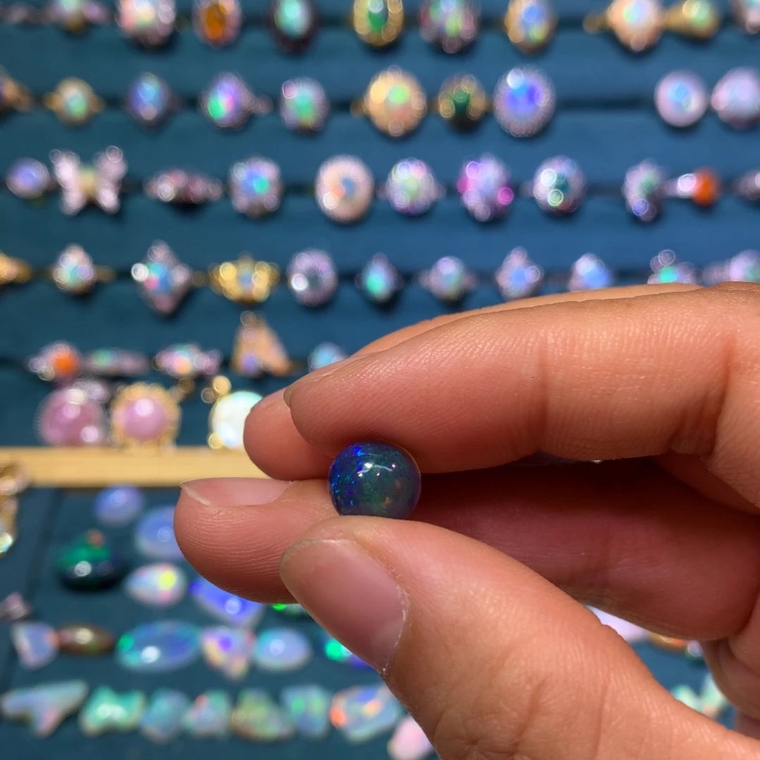 睿***欧泊银S925镶嵌裸石定制镶嵌