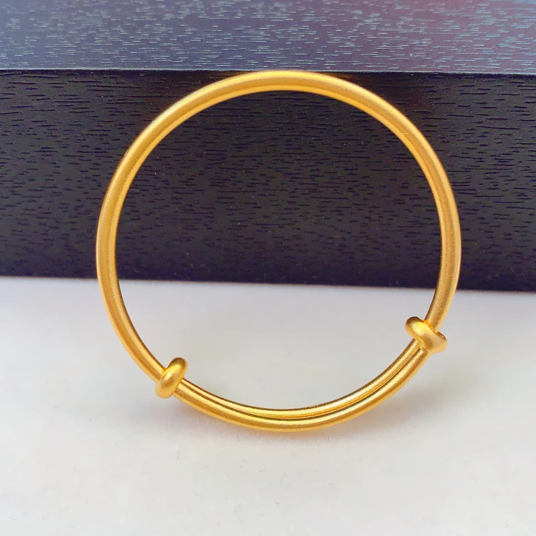 【水贝黄金】足 金999古法推拉宝宝手镯A100