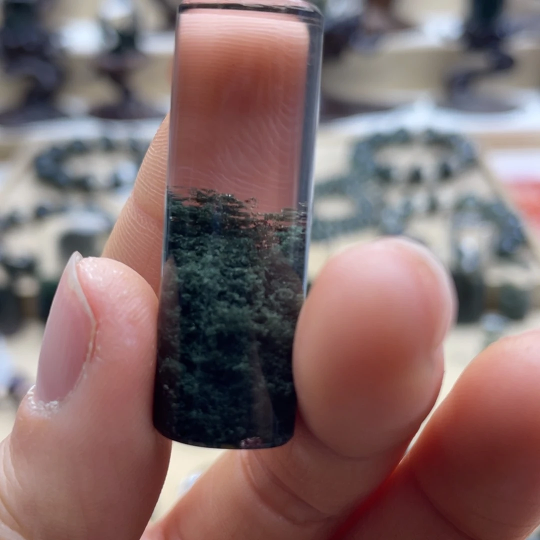 水晶颈饰未镶嵌绿幽灵聚宝盆柱子