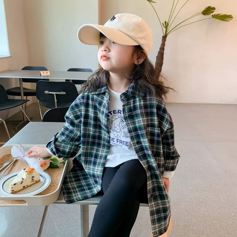 【编号I69】22300-05-儿童格子衬衫-Sesamehoney