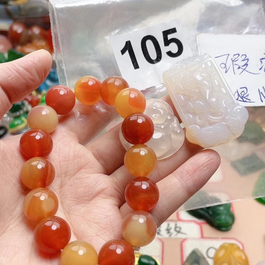 合金颈饰玛瑙/玉髓芹*