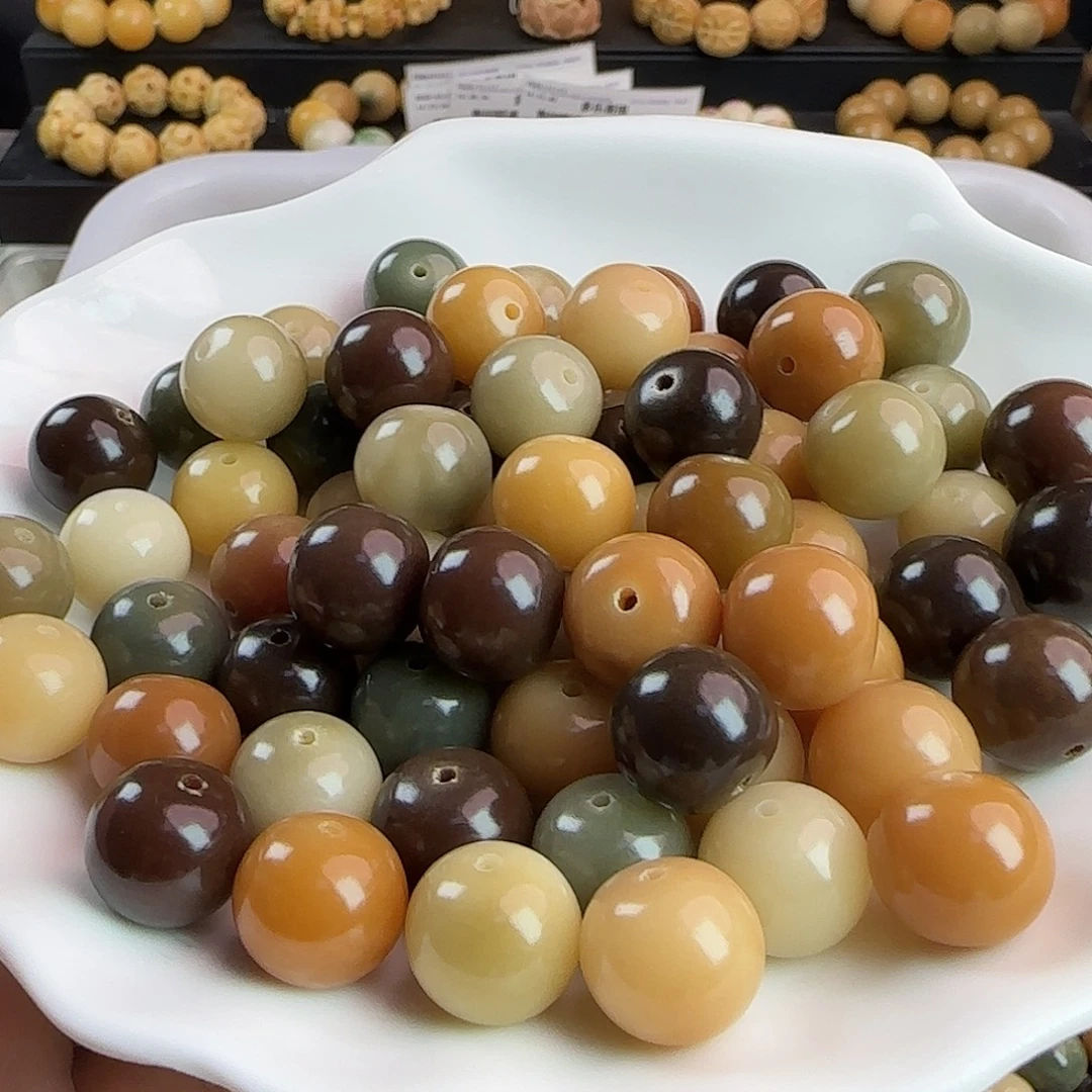 手串菩提根/象牙果卡14多宝干磨苹果100颗