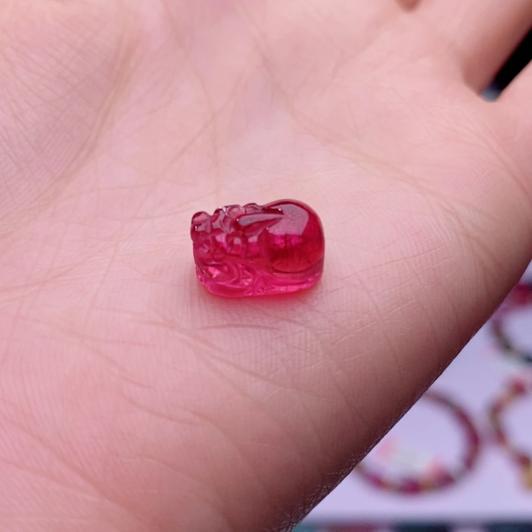 颈饰未镶嵌碧玺貔貅单颗yy