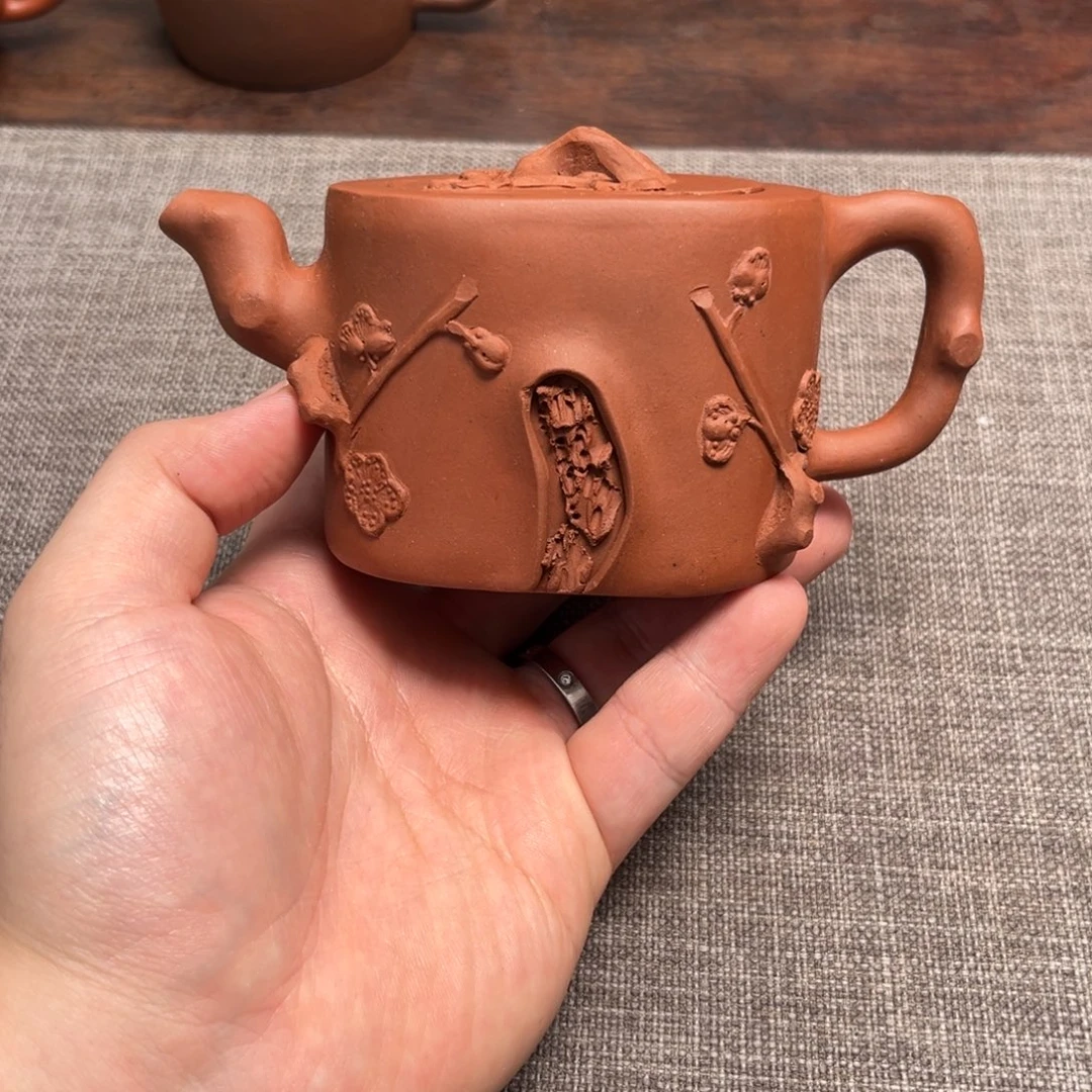 茶壶紫砂荣记小梅桩壶