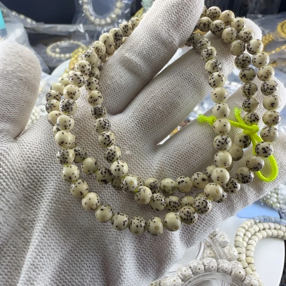 手串星月菩提海南星月菩提卡六圆珠带月留白108福利款