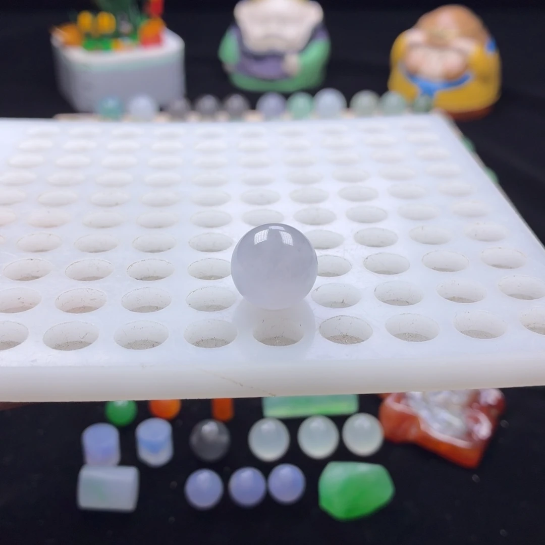 翡翠未镶嵌手链13.5翡翠圆珠