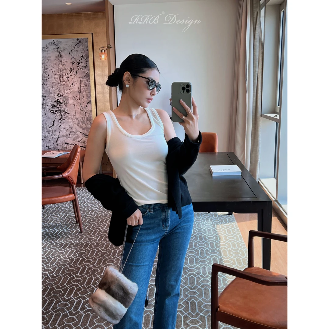 RRB Design「羊绒top」定织轻磨毛抗起球羊绒混纺背心