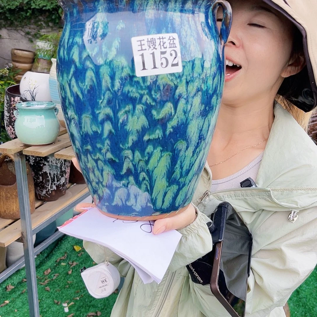 紫砂花盆王嫂花盆直播0524-1152高26口20