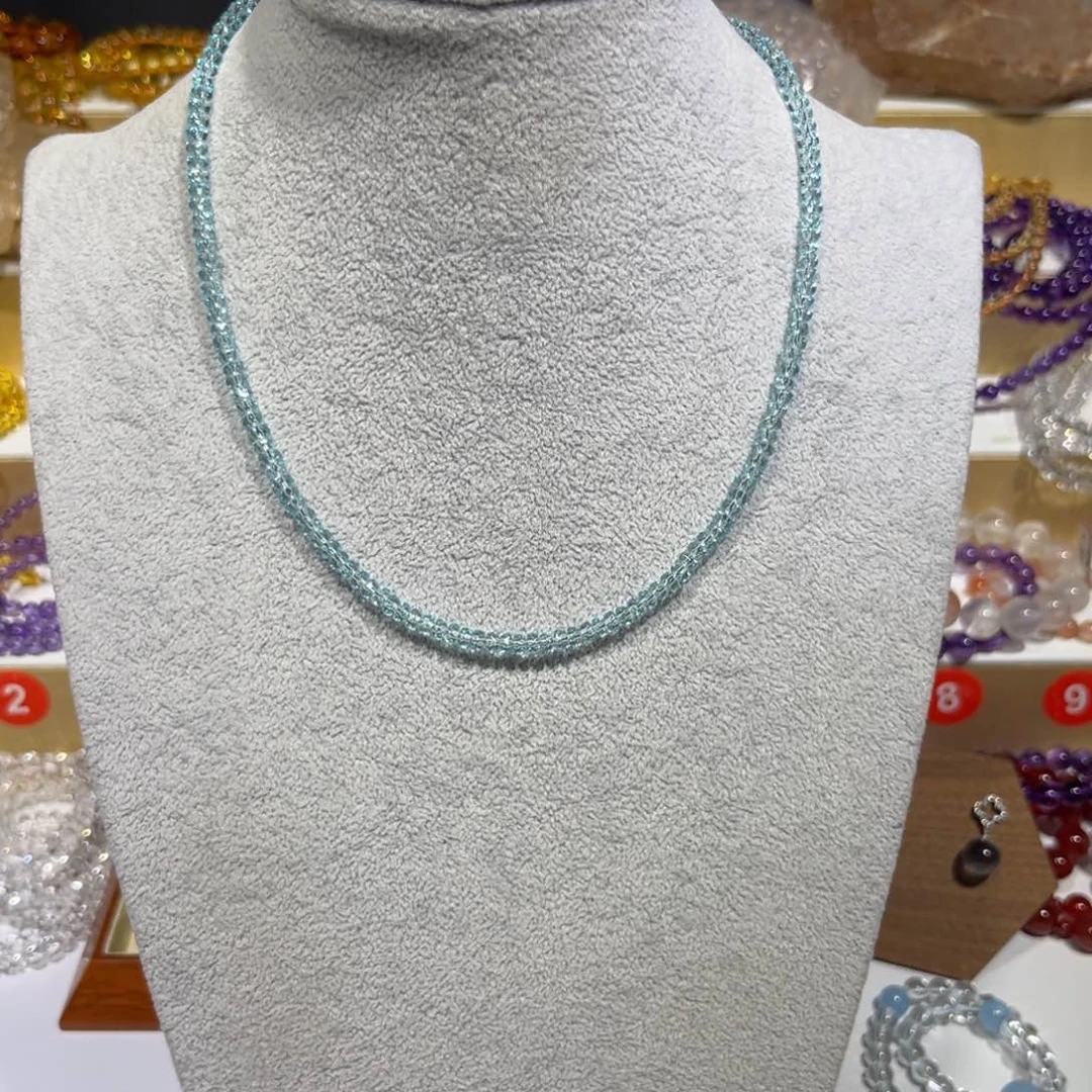 【闪购商品】无非金属蓝托帕锁骨链