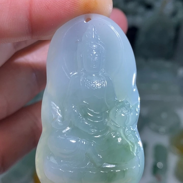 定制翡翠未镶嵌冰胶观音