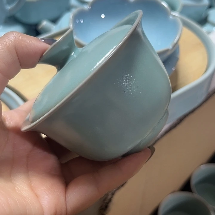 杯原产地汝瓷生产瑕品