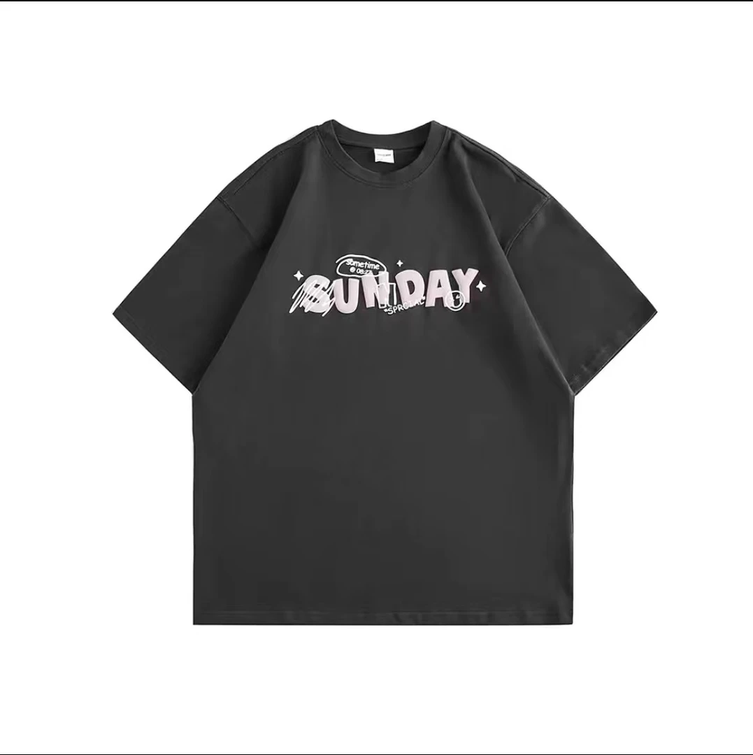 AAA 卡通涂鸦黑色短袖