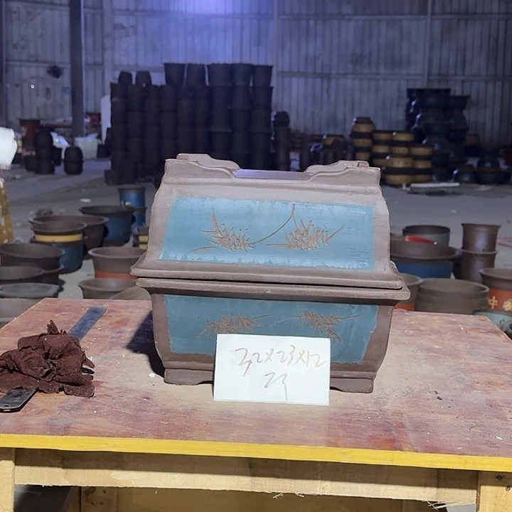 紫砂花盆手工制作85