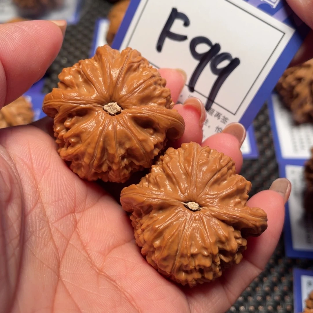 桃核把件99号白狮子40