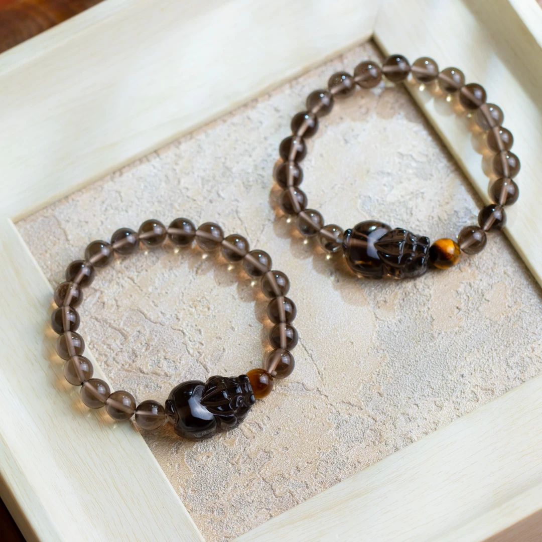 冰黑曜石貔貅手串（多样性发货发其一）