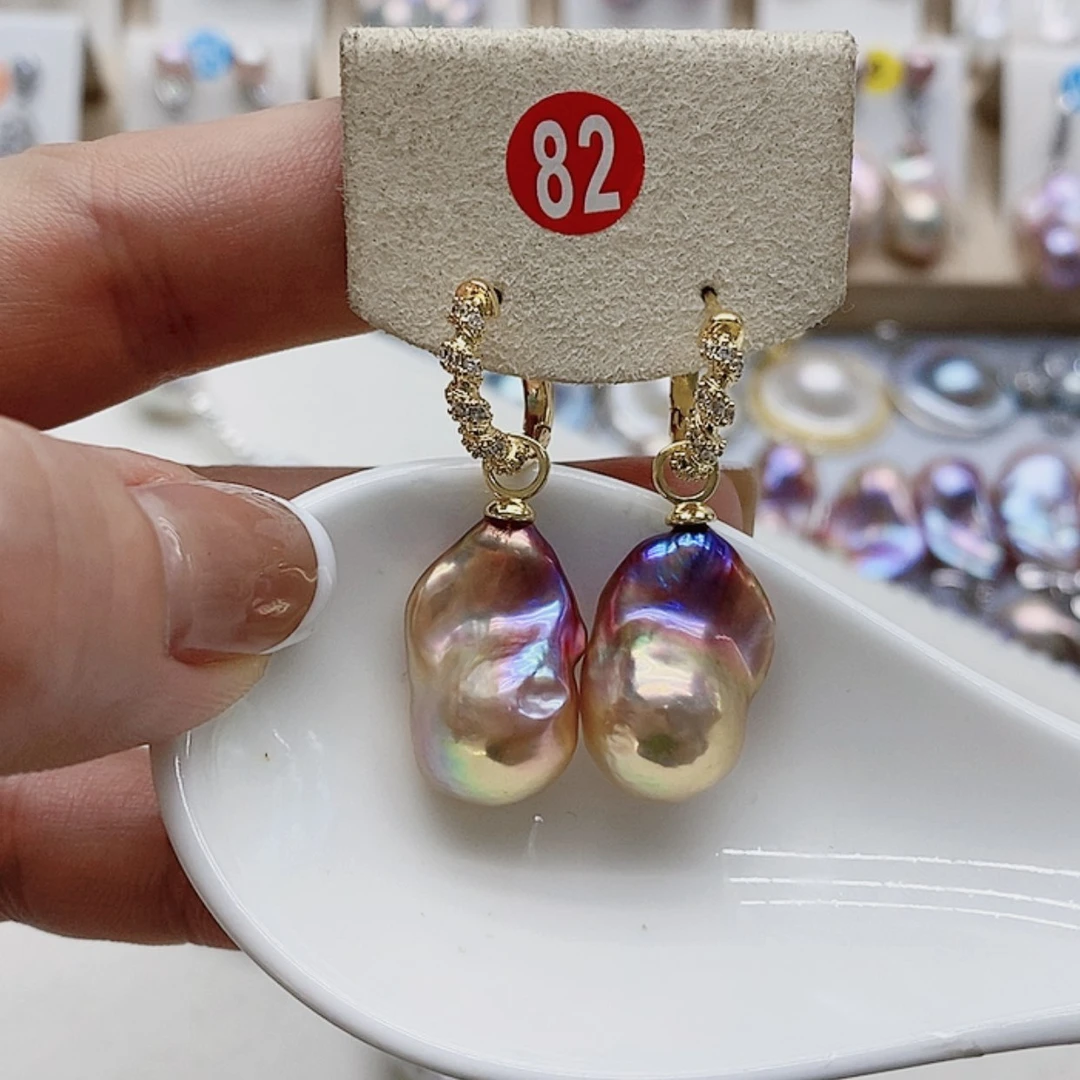 【闪购商品】银S925镶嵌淡水珍珠耳饰