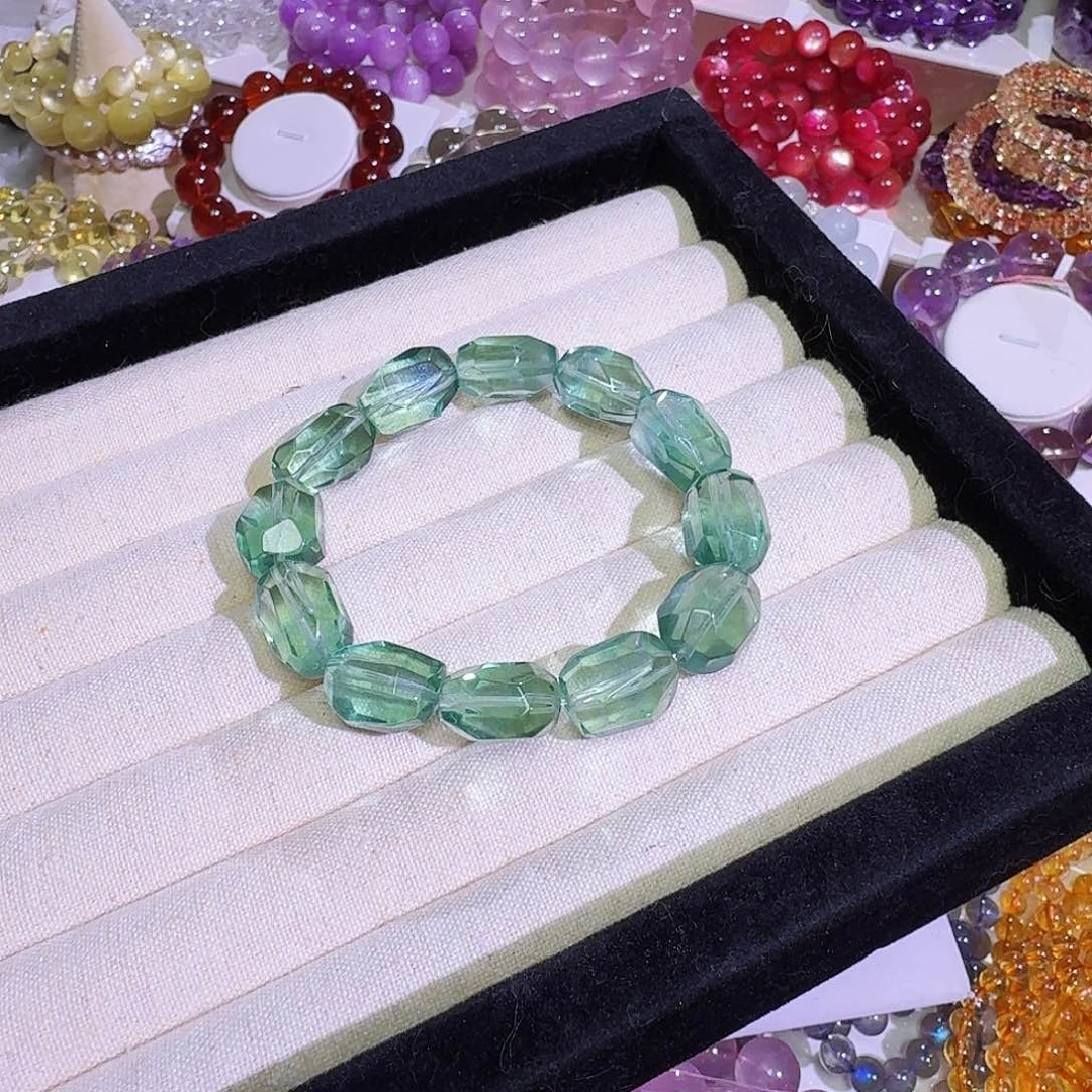 水晶手链未镶嵌小***台蓝莹石13