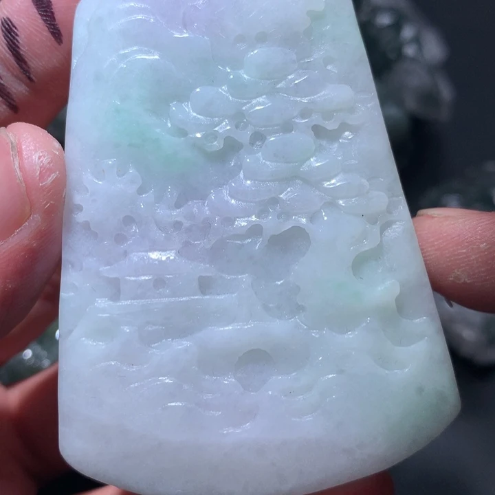 翡翠未镶嵌颈饰保真天然a货翡翠
