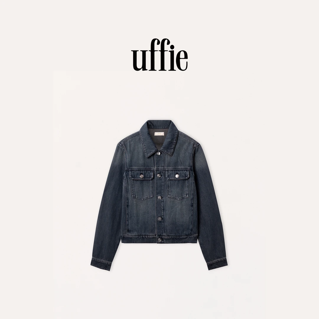 UFFIE于绘 翻领短款牛仔外套
