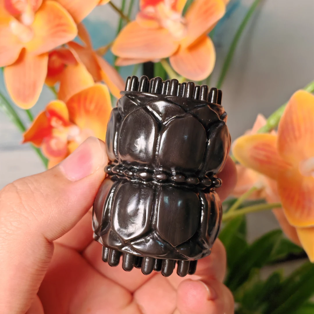 板娘专享 白水牛角黑金刚双头莲蓬按摩器-185