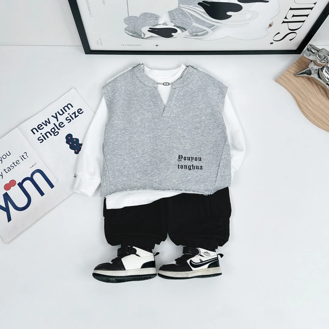 男童套装2025新款春装儿童上衣两件套洋气 BQ25192N 悠悠童话童装