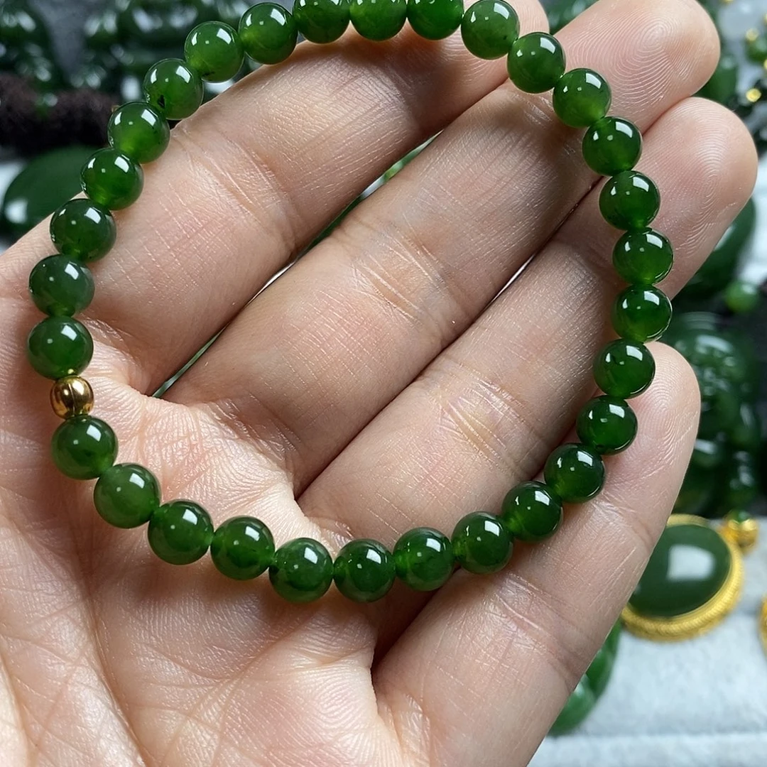 和田玉（碧玉）未镶嵌颈饰6mm