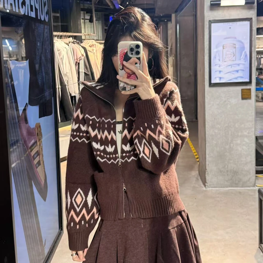 adidas FAIR ISLE CARDIGAN 运动针织衫 KS5985