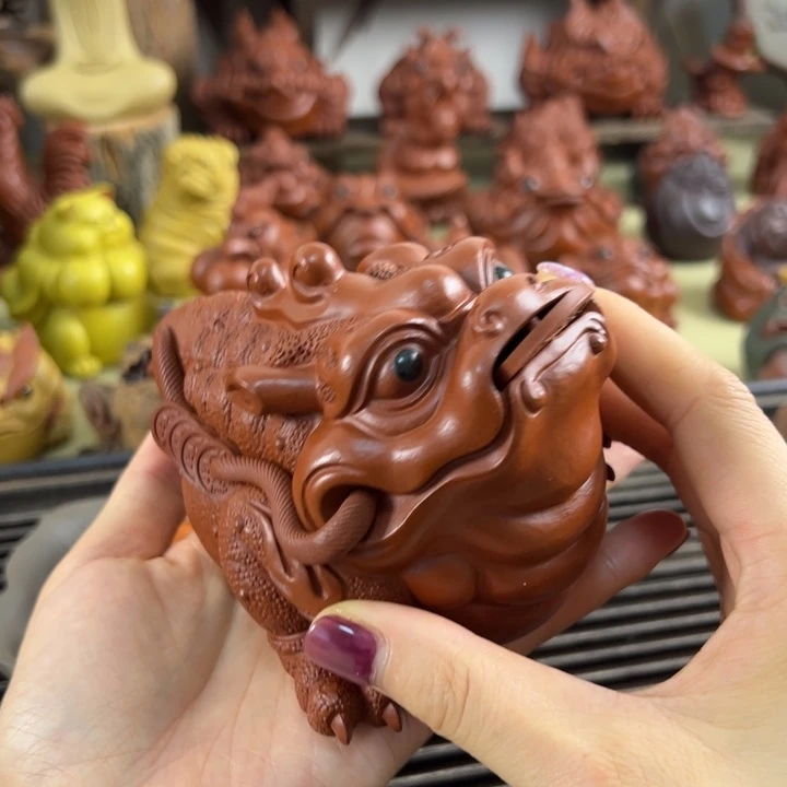 紫砂茶宠紫砂钱币金蟾