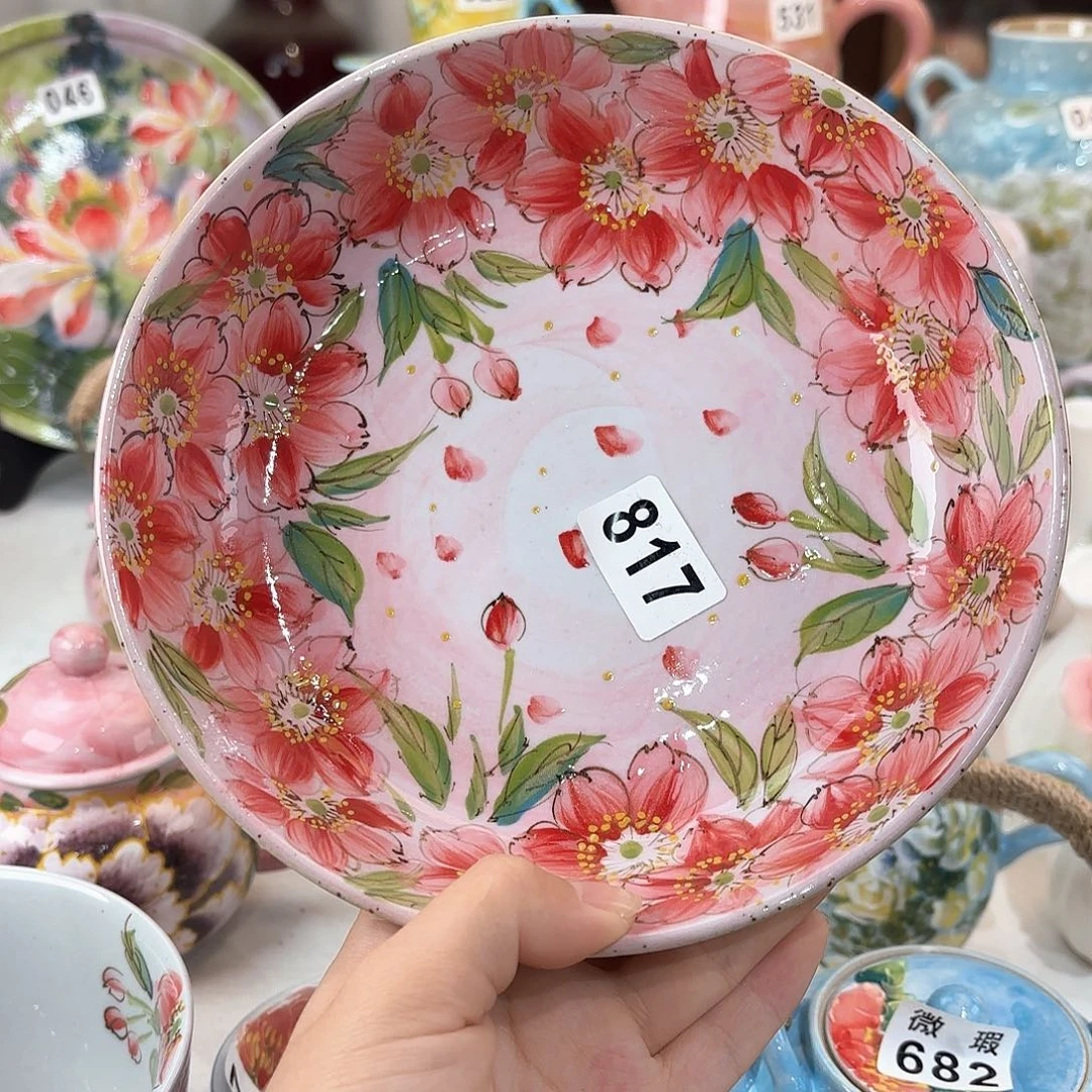 景德镇手绘高温釉下彩陶瓷茶具