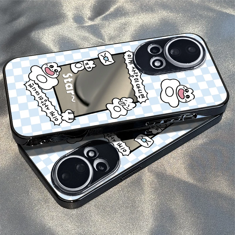 蓝格萌蛙适用于华为nova14手机壳13新款镜面12外壳支架防摔保护套