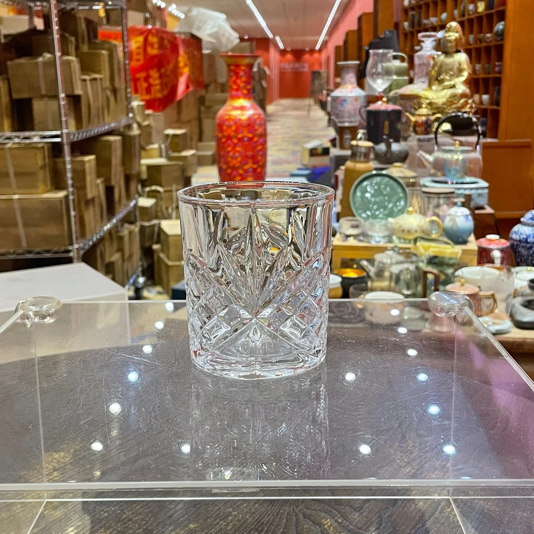 【闪购商品】浮雕水晶玻璃水杯啤酒杯花型杯，394339