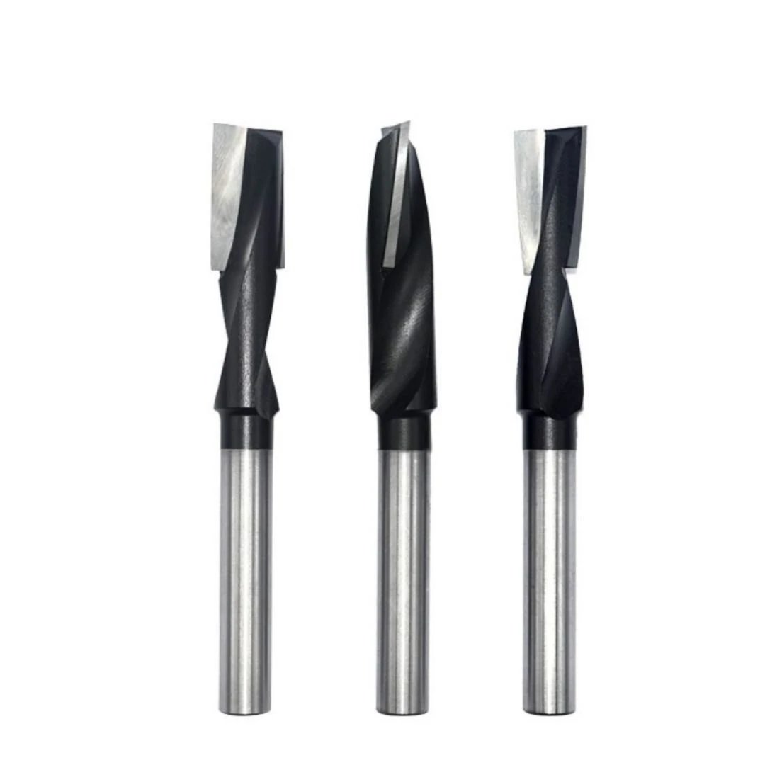 螺旋铣刀电木铣开锁孔清底刀木门开孔器雕刻机大锣机木工开槽修边